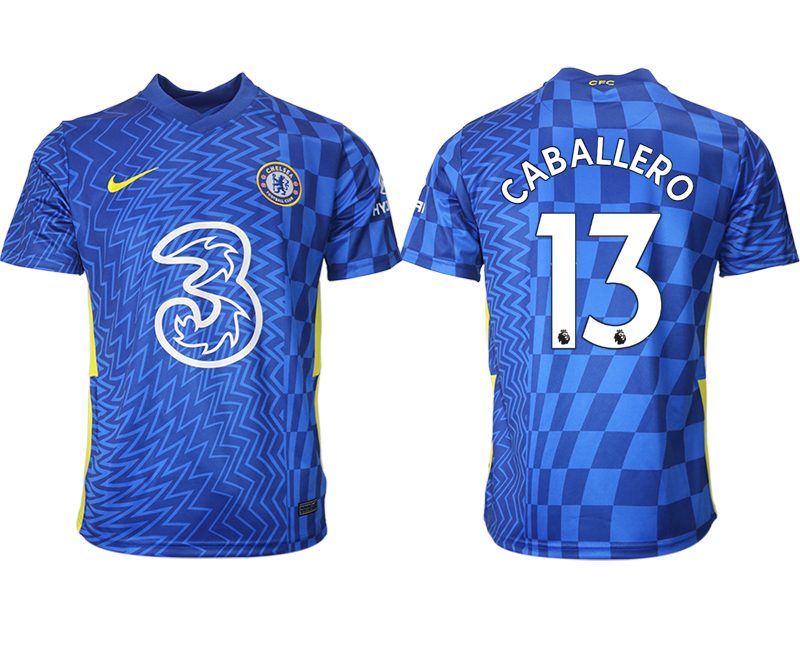 Men 2021-2022 Club Chelsea FC home aaa version blue #13 Soccer Jersey->chelsea jersey->Soccer Club Jersey
